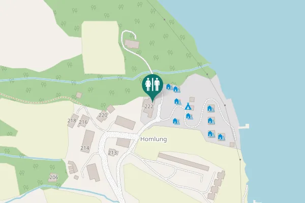 Map showing location of Homlungsvegen 222 Toilet