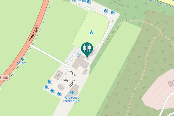 Map showing location of Onsumgata 3 Toilet