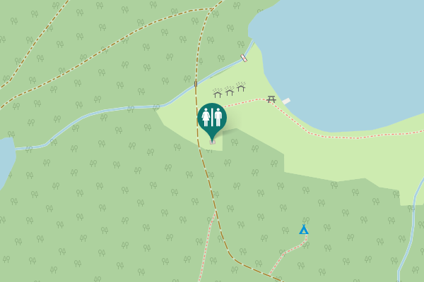 Map showing location of Skogstien Toilet