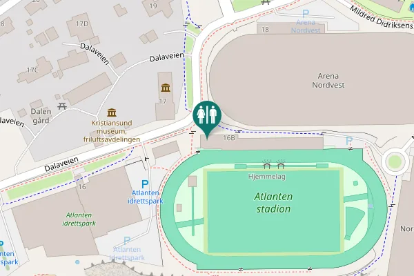 Map showing location of Dalaveien 17 Toilet