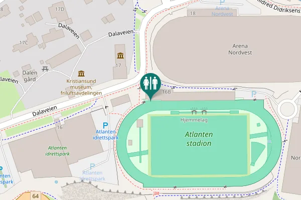 Map showing location of Dalaveien 17 Toilet