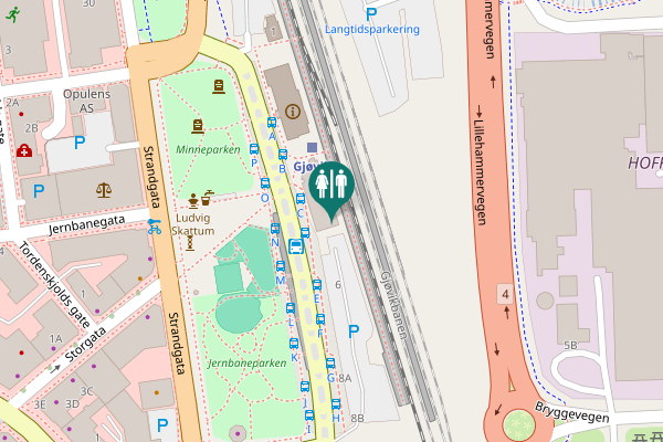 Map showing location of Jernbanetorvet 5 Toilet