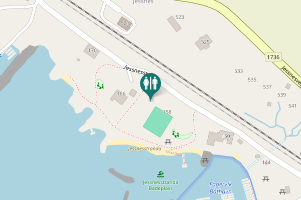 Map showing location of Toilette