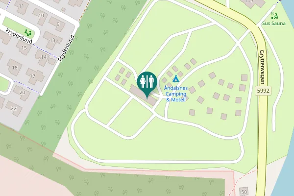 Map showing location of Camping Toilet