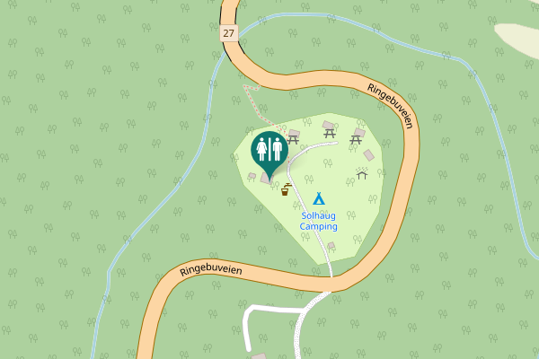 Map showing location of Ringebuveien 65 Toilet