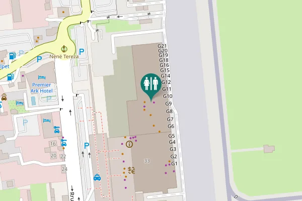 Map showing location of Rruga Regjimentit 33 Toilet