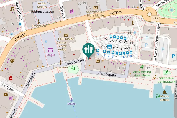 Map showing location of Hamnegata 35 Toilet
