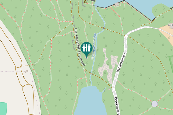Map showing location of Den Kongelige Bergensvei Toilet