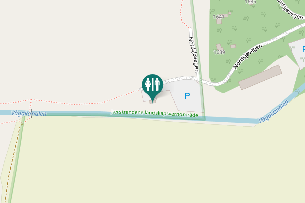 Map showing location of Nordsjøvegen Toilet
