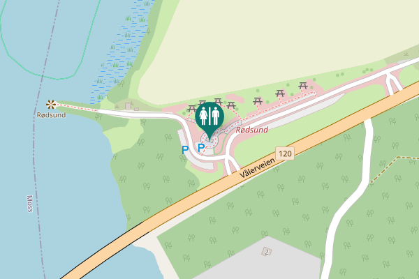 Map showing location of Våk Toilet