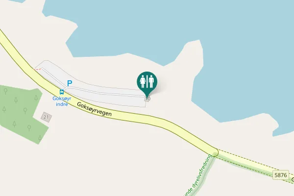 Map showing location of Goksøyrvegen 10 Toilet