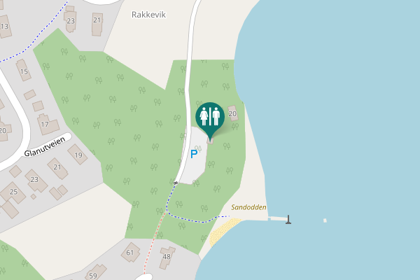 Map showing location of Geitekleiva 20 Toilet