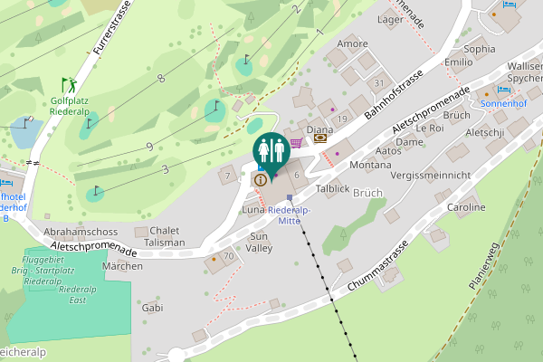 Map showing location of Bahnhofstrasse 4 Toilet