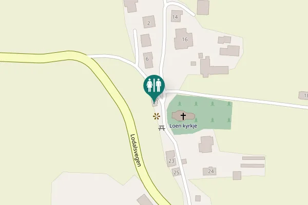 Map showing location of Lodalsvegen 21 Toilet