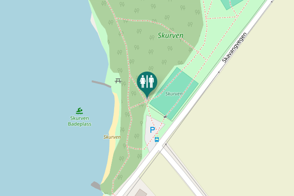 Map showing location of Skavangvegen Toilet
