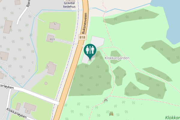 Map showing location of Buksnesveien 461 Toilet