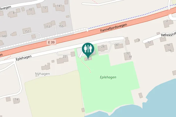 Map showing location of Eplehagen 26 Toilet