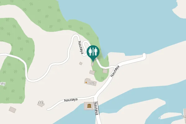 Map showing location of Nautøya Toilet