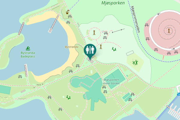 Map showing location of Tårnvegen 23 Toilet