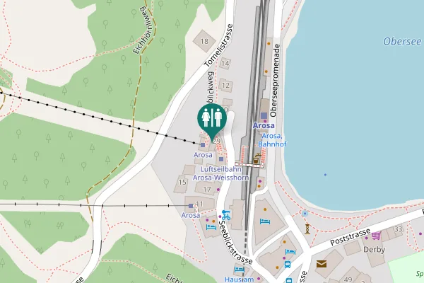 Map showing location of Talstation Arosa