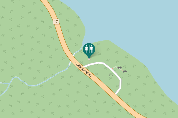 Map showing location of Kollbotnveien Toilet