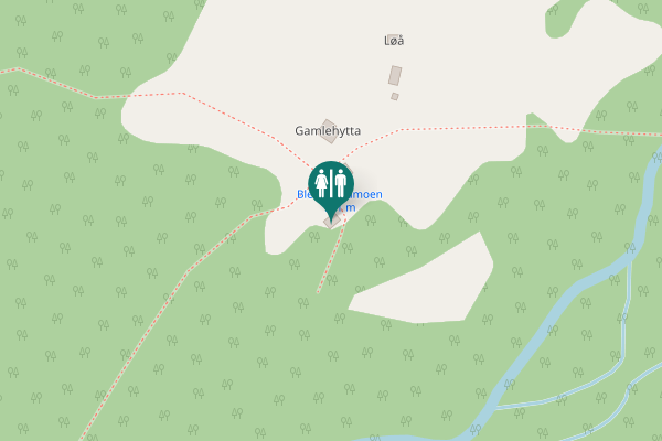 Map showing location of Suldal Toilet
