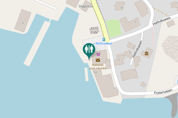 Map showing location of Fryseriveien 1 Toilet