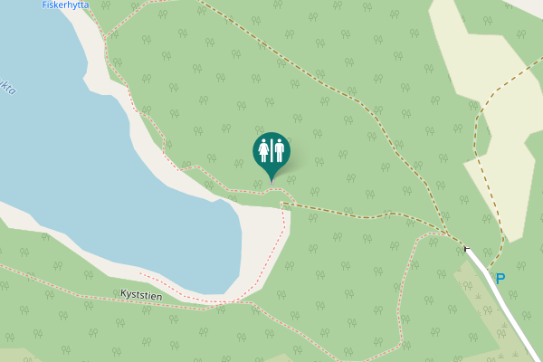 Map showing location of Kyststien Toilet