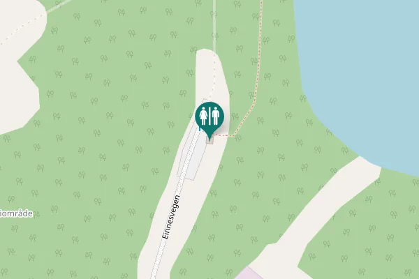 Map showing location of Einnesvegen Toilet