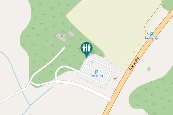 Map showing location of Hustadvika Toilet