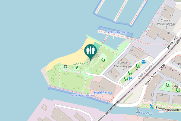 Map showing location of Bernt Ankers gate 6 Toilet
