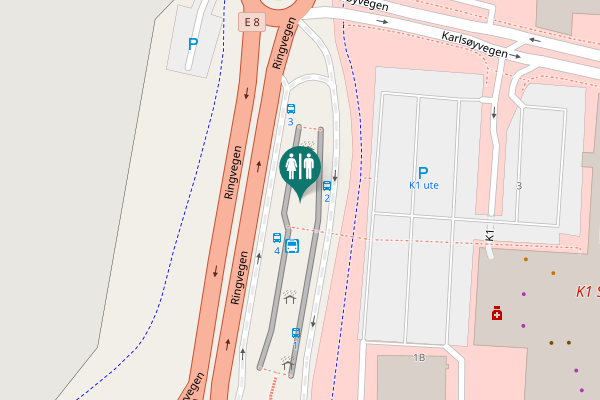 Map showing location of Ringvegen 810 Toilet