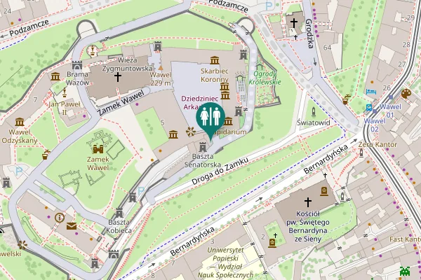 Map showing location of Krakow Toilet