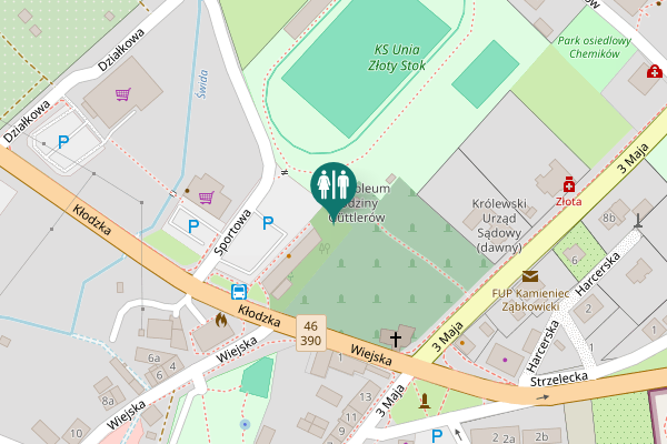 Map showing location of Sportowa 2 Toilet