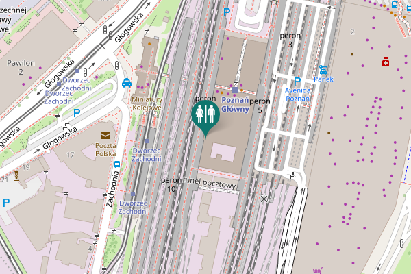 Map showing location of Dworcowa 2 Toilet