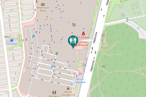 Map showing location of Głębocka 15 Toilet