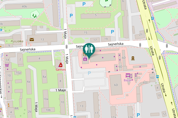 Map showing location of Sejneńska 6 Toilet
