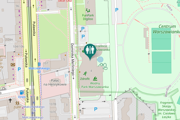 Map showing location of Dominika Merliniego 4 Toilet