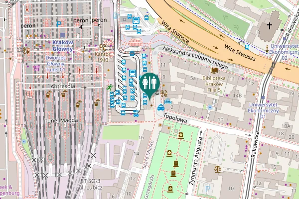 Map showing location of Bosacka 18 Toilet