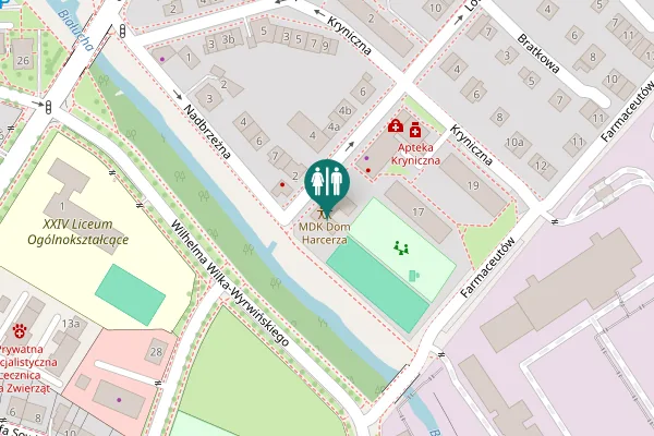Map showing location of Lotnicza 1 Toilet