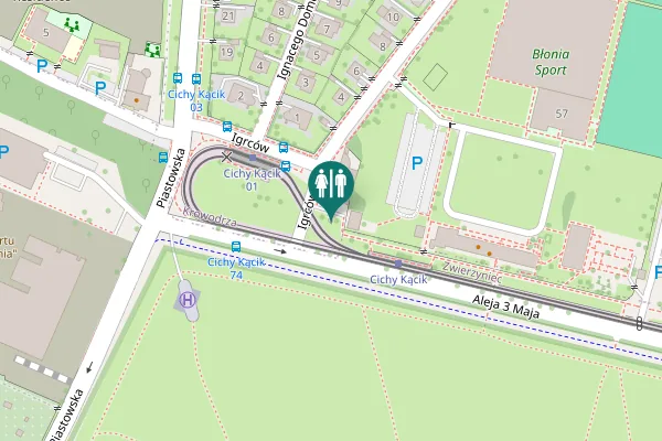 Map showing location of Daniela Chodowieckiego 1 Toilet