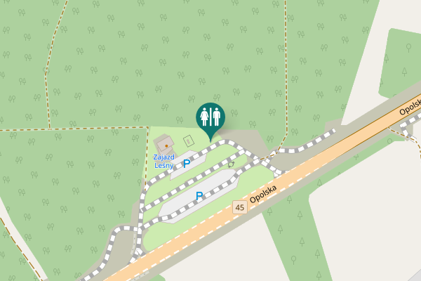 Map showing location of Osowiec Toilet