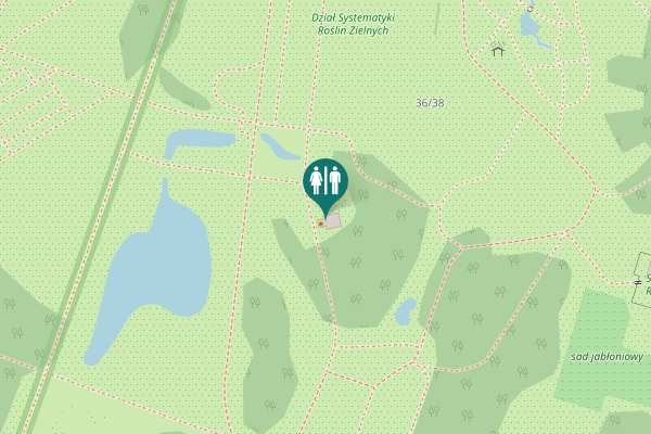 Map showing location of Ścieżka zegarów słonecznych Toilet