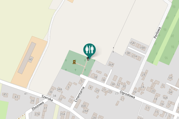 Map showing location of Ogrodowa 40 Toilet