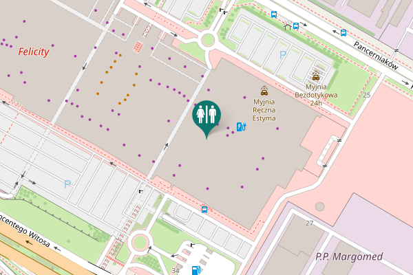 Map showing location of Aleja Wincentego Witosa 32 Toilet