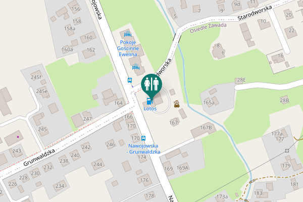 Map showing location of Nawojowska 165 Toilet
