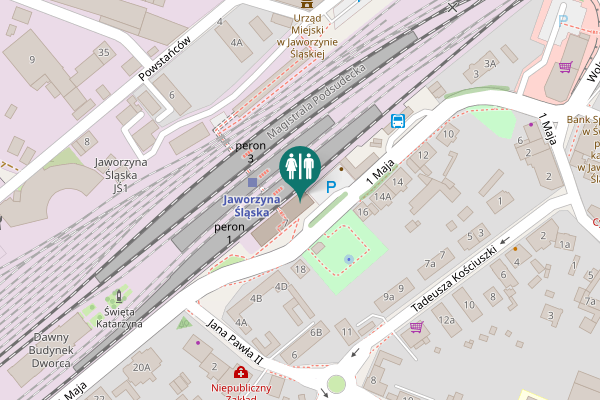 Map showing location of 1 Maja 7 Toilet