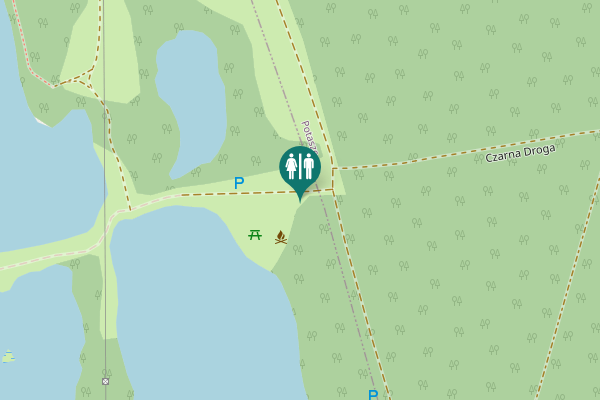 Map showing location of Czarna Droga Toilet