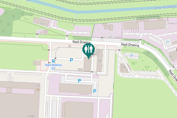 Map showing location of Nad Drwiną 16 Toilet