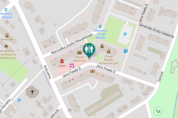 Map showing location of Jana Pawła II 29a Toilet